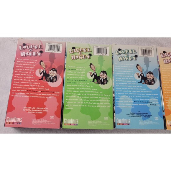 Laurel & Hardy Collector's Series 5-Pack VHS Box Set Goodtimes Home Video - Picture 7 of 9